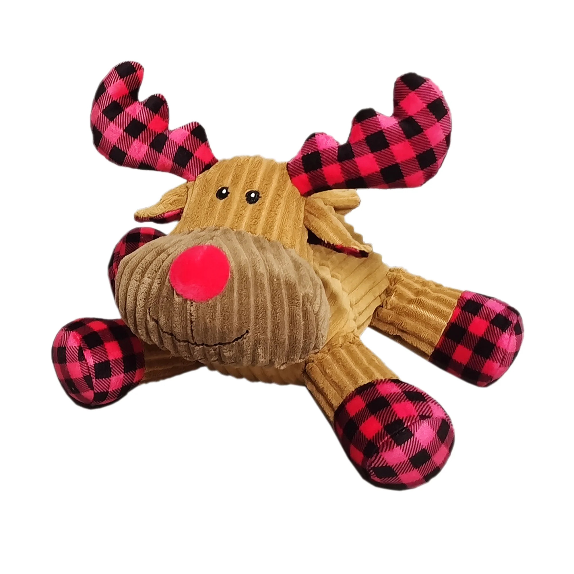 Vibrant Life Holiday Brown Moose Plush Dog Toy | Walmart (US)