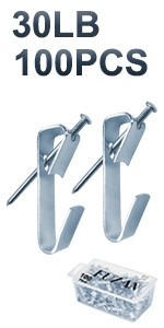 117Pcs Picture Hangers, 3 Size Picture Hooks Including 30/50/100lbs, Picture Hanging Kit, Profess... | Amazon (US)