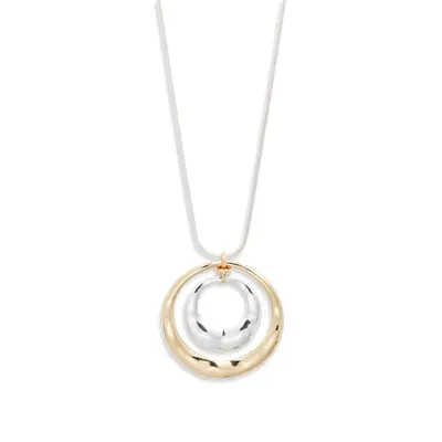 Nordstrom Concentric Circle Pendant Necklace in Gold- Silver at Nordstrom | Nordstrom
