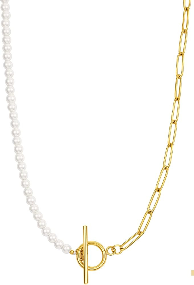 YADUDA Pearl Necklace for Women Hypoallergenic Durable Pearl Jewelry Gift for Women | Amazon (US)