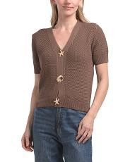 Seashell Button Lightweight Sweater | TJ Maxx