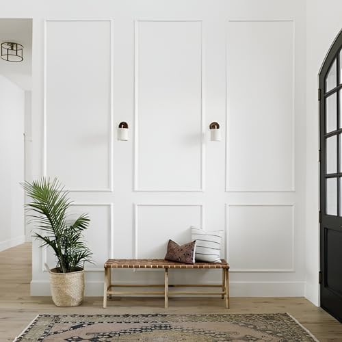 Decozayn 3 Sets of Pre-Cut Wall Molding Kit, Premade Wainscoting Panels, Picture Frame Moulding, Wall and Door Trim Panel Kits, Factory Primed Wainscot Wall Panels for Home Decoration | Amazon (CA)