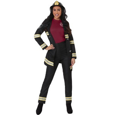 HalloweenCostumes.com 1X Women Plus Size Women's Firefighter Costume, Black/Red/Yellow | Target