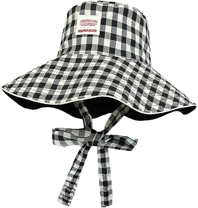 Sun Hats for Women Reversible Plaid Sun Cap Bucket Hat Wide Brim UV Protection Beach Hats 2025 Su... | Amazon (US)