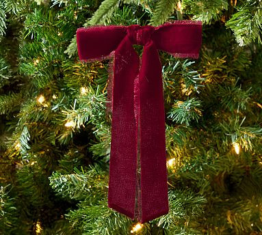 Red Frayed Bow | Pottery Barn (US)