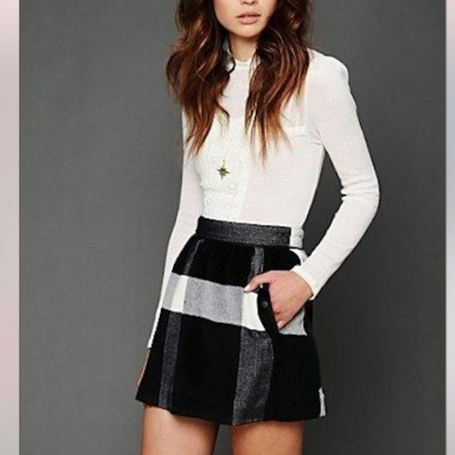 Free People Flannel Plaid Skirt Pockets Size 12 | eBay | eBay US