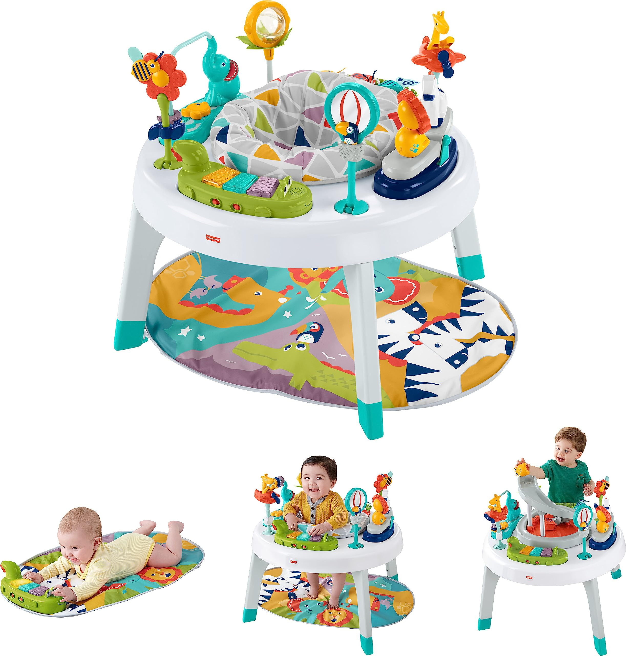 Fisher-Price Baby to Toddler 3-in-1 Sit-to-Stand Activity Center with Playmat, Music Lights & Spi... | Amazon (US)