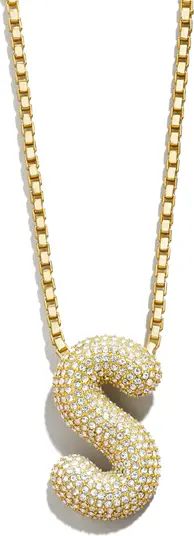 Pavé Crystal Bubble Initial Pendant Necklace | Nordstrom