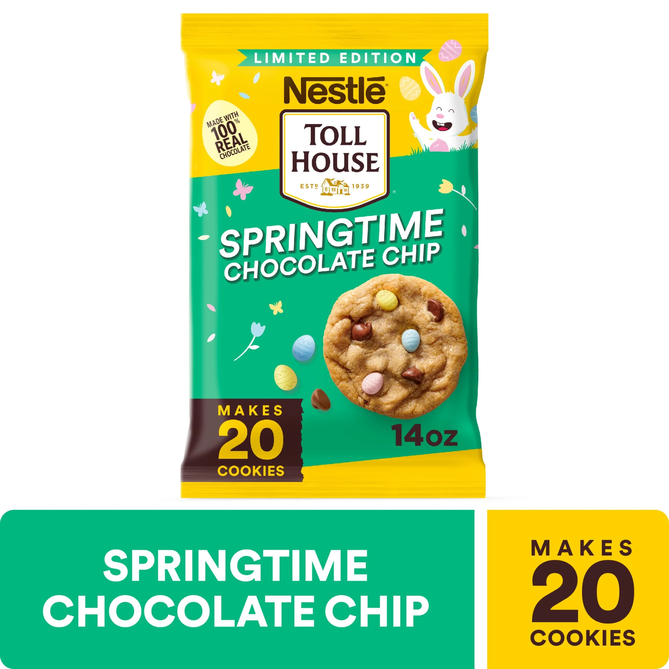 Nestle Toll House Ready to Bake Springtime Chocolate Chip Cookie Dough for Easter Baking, Makes 2... | Walmart (US)