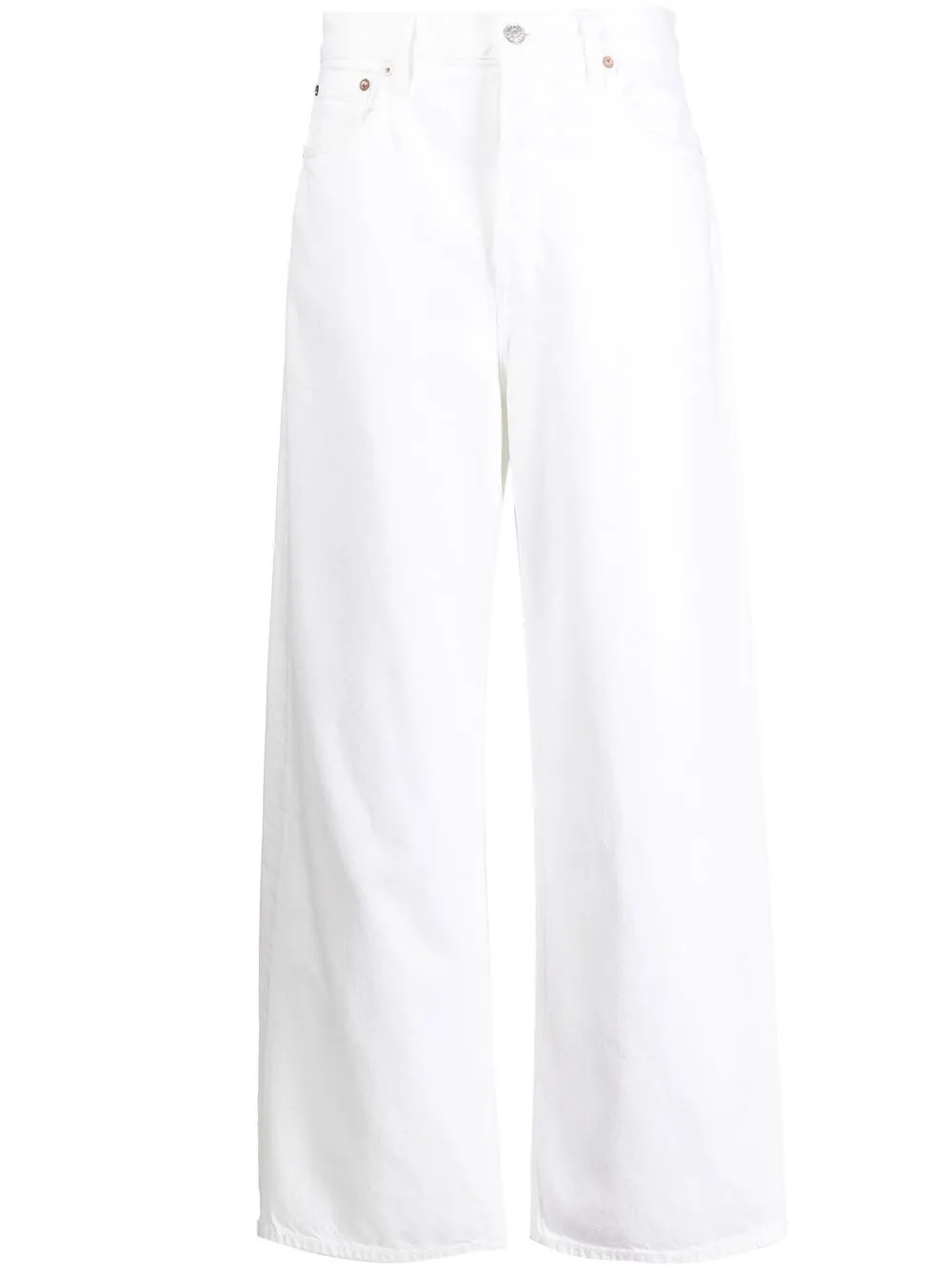 AGOLDE organic-cotton wide-leg Trousers | White | FARFETCH SK | Farfetch Global