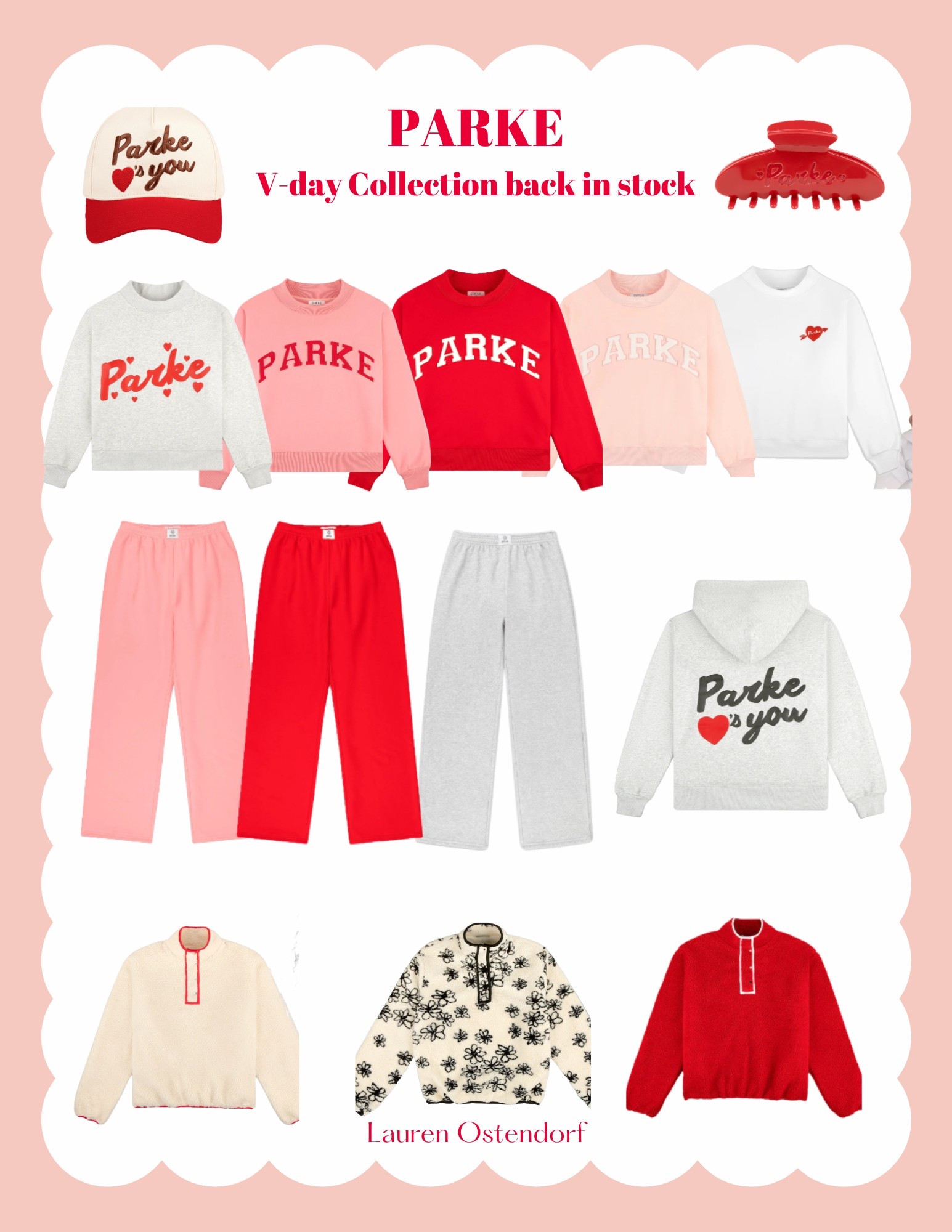 Parke Valentine’s Day collection is back in stock!! 

Park sweatshirt, hoodie, sweatpants, pull over, parke, casual outfit 

#LTKActive #LTKFindsUnder100 #LTKU