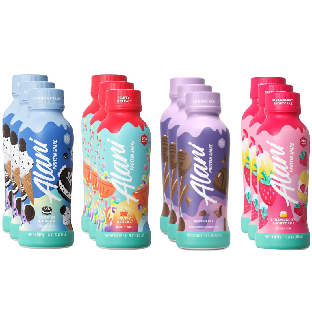 Alani Protein Shakes 4 Flavor Variety Pack, Health Protein Shakes 12 Fl. Oz (12 - Pack) | Amazon (US)