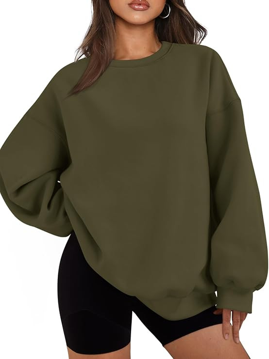 EFAN Womens Oversized Sweatshirts Hoodies Fleece Crewneck Sweaters Casual Tops Comfy Fall Fashion... | Amazon (US)