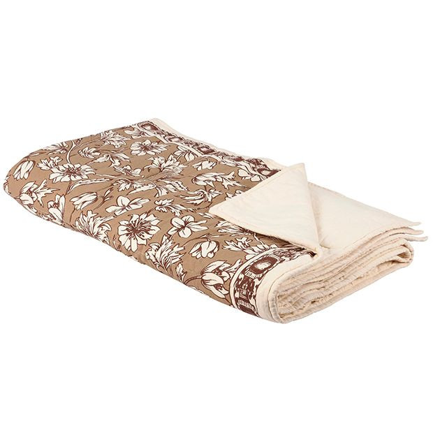 Rustic Floral Quilted Throw Blanket | Antique Farm House