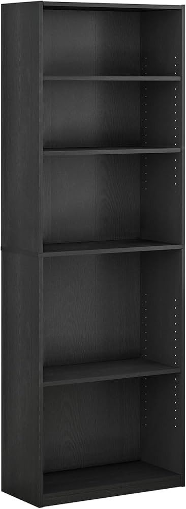 FURINNO JAYA Simply Home 5-Shelf Bookcase, 5-Tier, Black | Amazon (US)