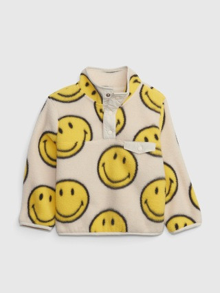 Gap × SmileyWorld® Toddler Fleece Mockneck Pullover | Gap (US)