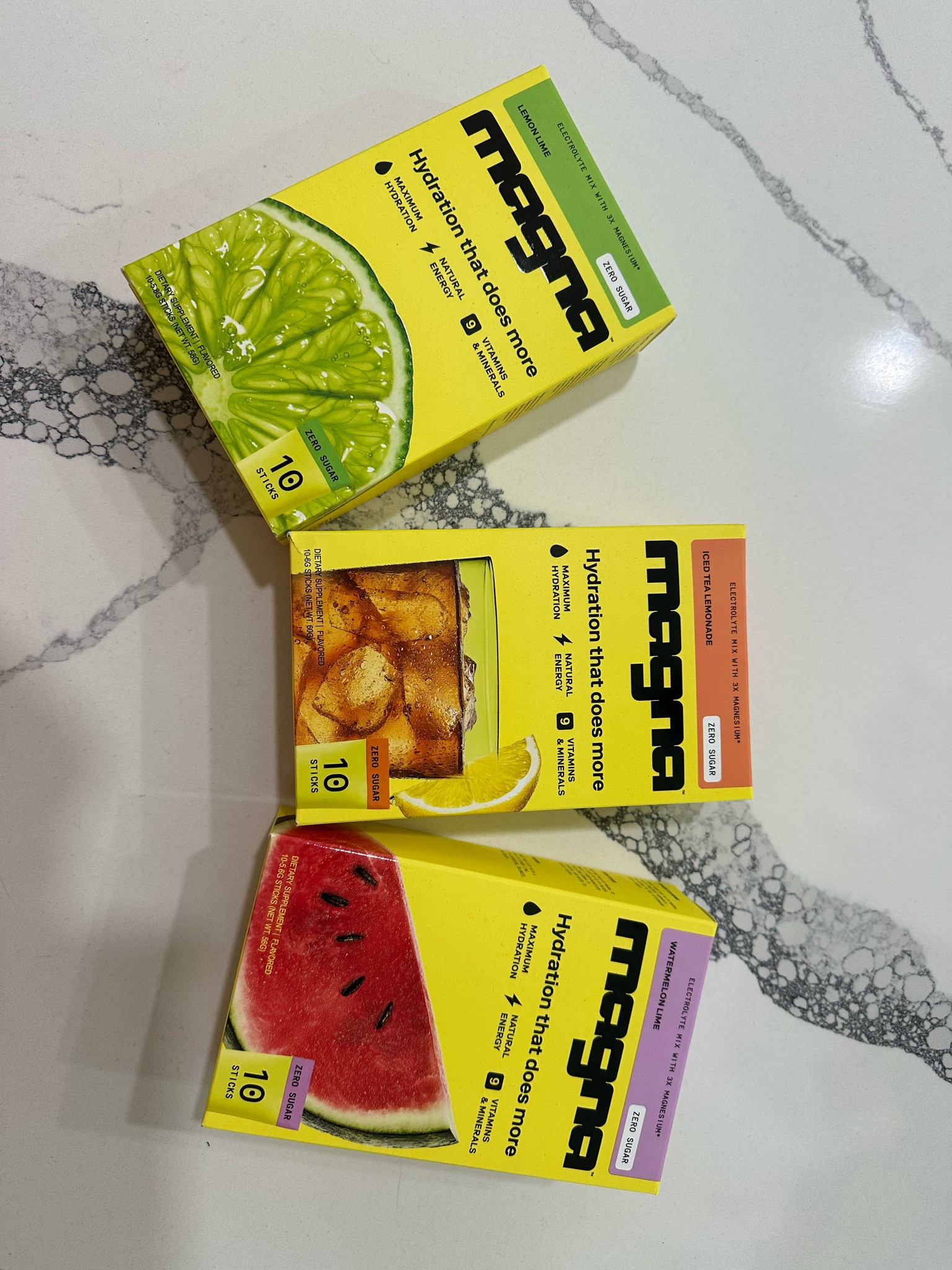 Magna Lemon Lime is a clean, zero-sugar magnesium hydration drink mix built for daily use. Formulated with three highly bioavailable forms of magnesium—Gluconate, Malate & Glycinate—plus sodium and potassium electrolytes, Magna supports hydration, muscle function, sustained energy, better sleep and faster recovery. The crisp, zesty lemon lime flavor is naturally flavored and lightly sweetened with stevia, delivering refreshing hydration without artificial additives or sugar. Vitamin B12, B6, and Vitamin D round out the formula to support focus and everyday wellness. Caffeine-free, vegan, gluten-free, and non-GMO.

#LTKHome #LTKfoodie #LTKfitnessgoals