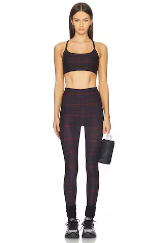 Beyond Yoga Softmark High Waisted Midi Legging in Dark Cherry Prep Plaid from Revolve.com | Revolve Clothing (Global)