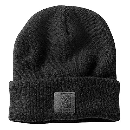 Carhartt Men's Tonal Patch Beanie, Black, One Size | Amazon (US)