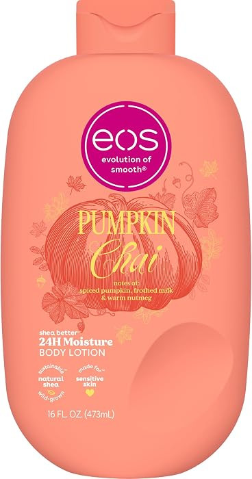 eos Shea Better Body Lotion, Pumpkin Chai, 24-Hour Moisture, 16 fl oz | Amazon (US)