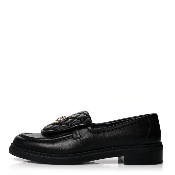 Lambskin Quilted CC Turnlock Loafers 39 Black | FASHIONPHILE (US)