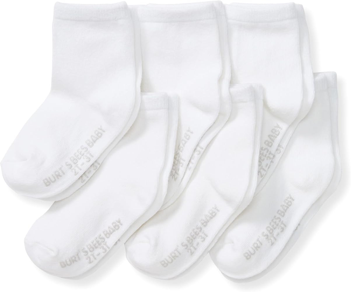 Burt's Bees Baby Unisex Baby Socks, Ankle or Crew Height | Amazon (US)