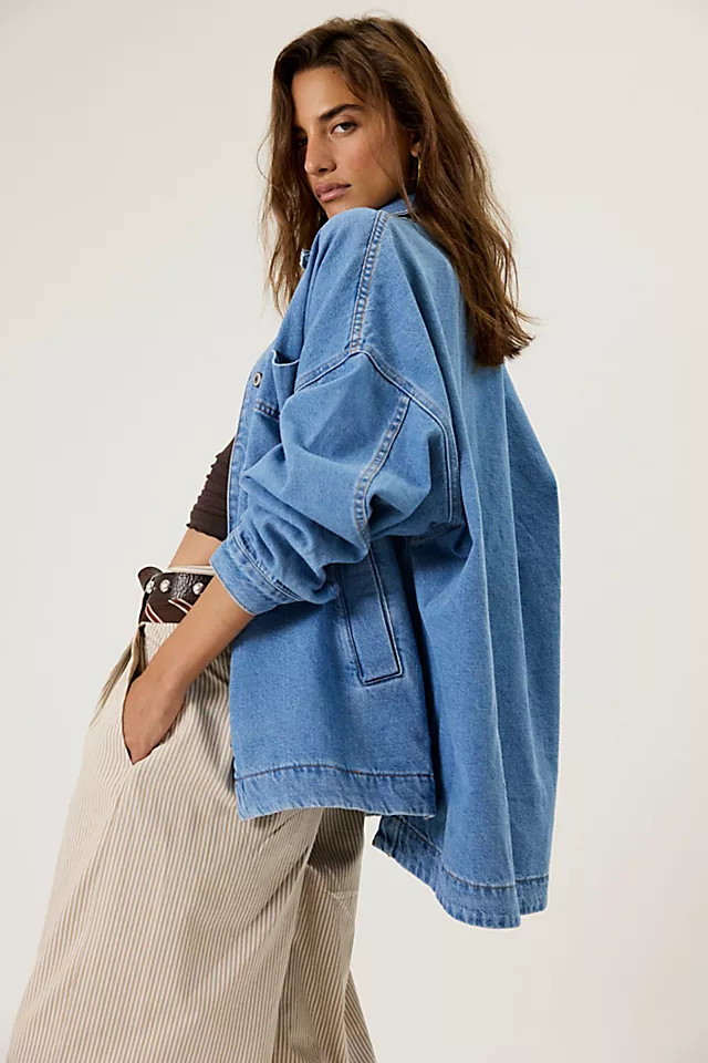 Madison City Denim Jacket by We The Free at Free People, Washed Black, S | Free People (Global - UK&FR Excluded)