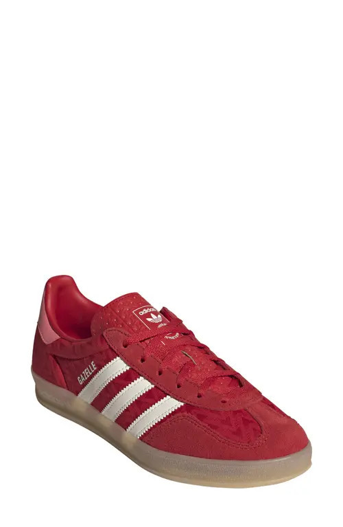 adidas Gazelle Indoor Sneaker in Scarlet/Core White/Gum 3 at Nordstrom, Size 5 | Nordstrom