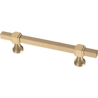 Stepped Square 1-3/8 in. to 6-5/16 in. (35 mm to 160 mm) Champagne Bronze Adjustable Drawer Pull | The Home Depot
