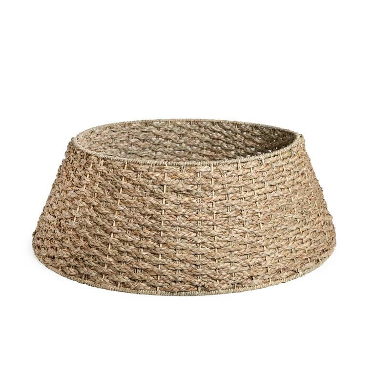 Natural Seagrass Woven Christmas Tree Collar by Holiday Time | Walmart (US)