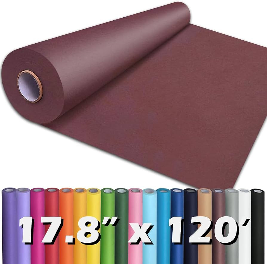 PerkHomy 17.8" x 1,440" (120') Wine Red Kraft Paper Roll for Craft Bulletin Board Paper Art Table... | Amazon (US)