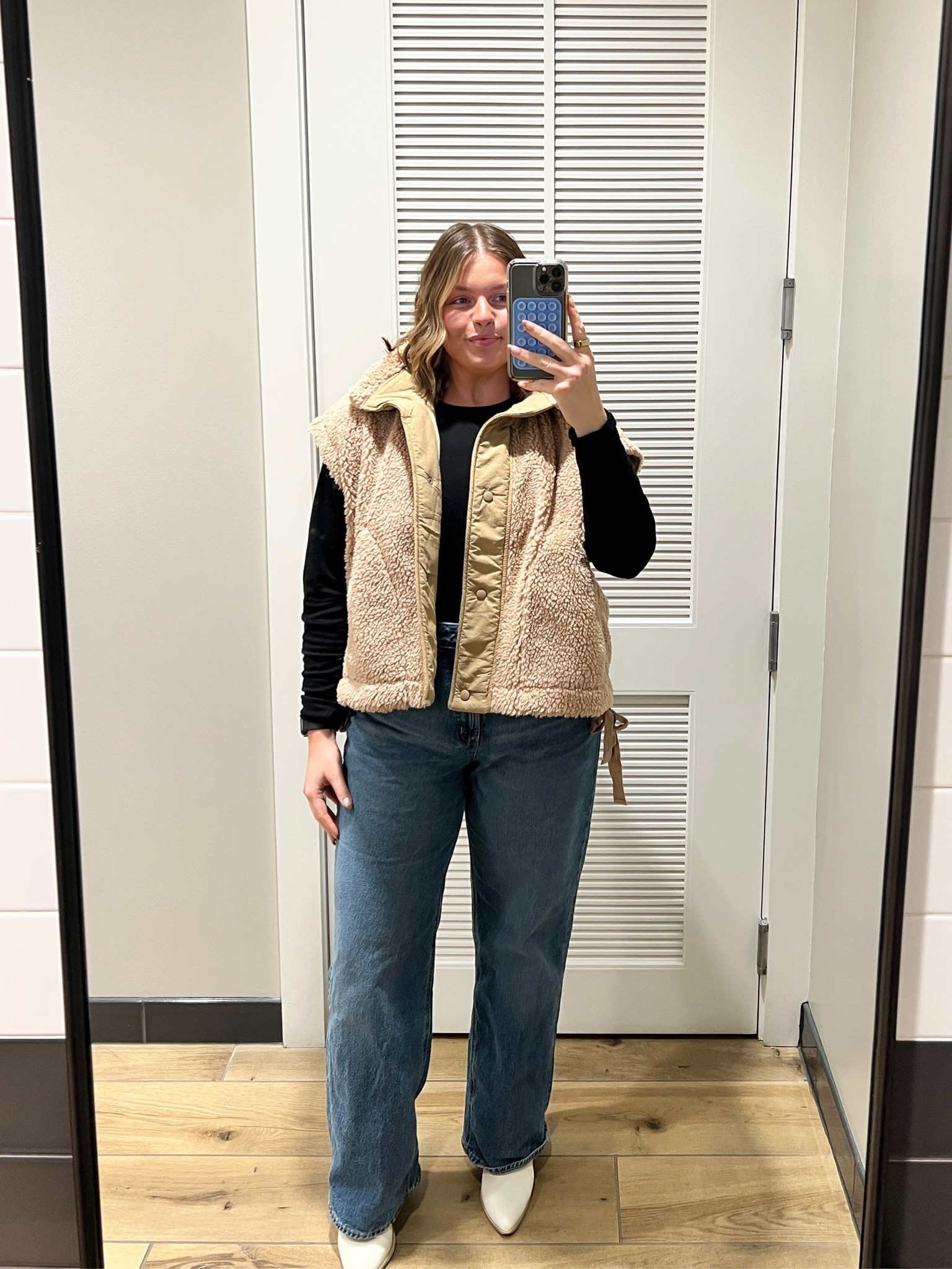 Cozy vibes are here! Wearing a L in the vest, 14 in jeans, L in black shirt! 

#LTKFindsUnder100 #LTKMidsize #LTKGiftGuide