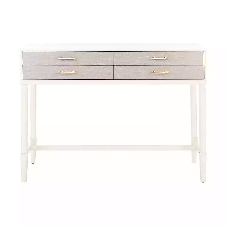 Sloane White Four-Drawer Console Table | Kirkland's Home