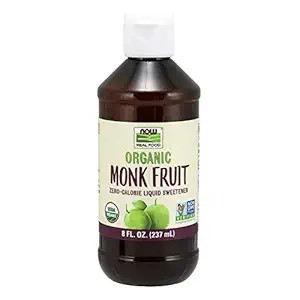 NOW Foods, Certified Organic Monk Fruit Liquid, Zero-Calorie Liquid Sweetener, Non-GMO, Low Glyce... | Amazon (US)