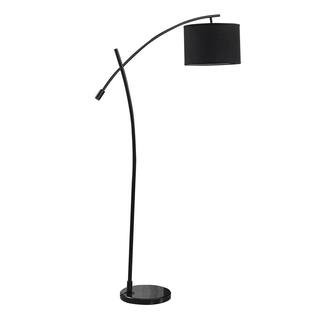 ORE International 65 in. Oscar Black Metal Pendulum Style Floor Lamp HBL2778 - The Home Depot | The Home Depot