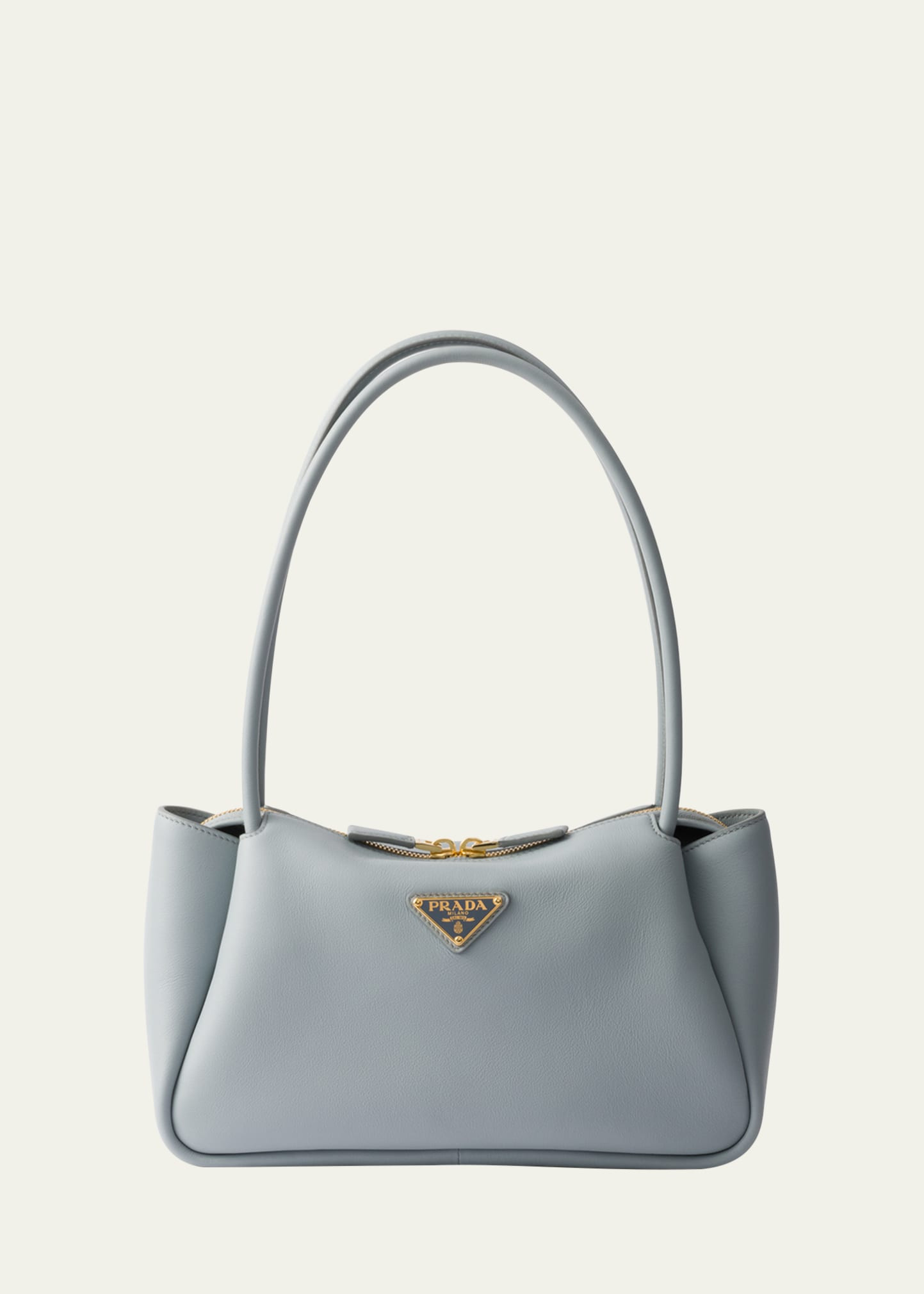 Prada Medium Zip Grain Leather Shoulder Bag | Bergdorf Goodman