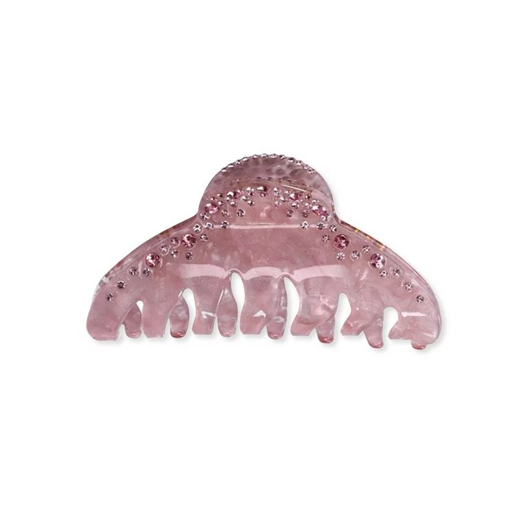 Time and Tru Women’s Large Embellished Claw Hair Clip, Blush - Walmart.com | Walmart (US)