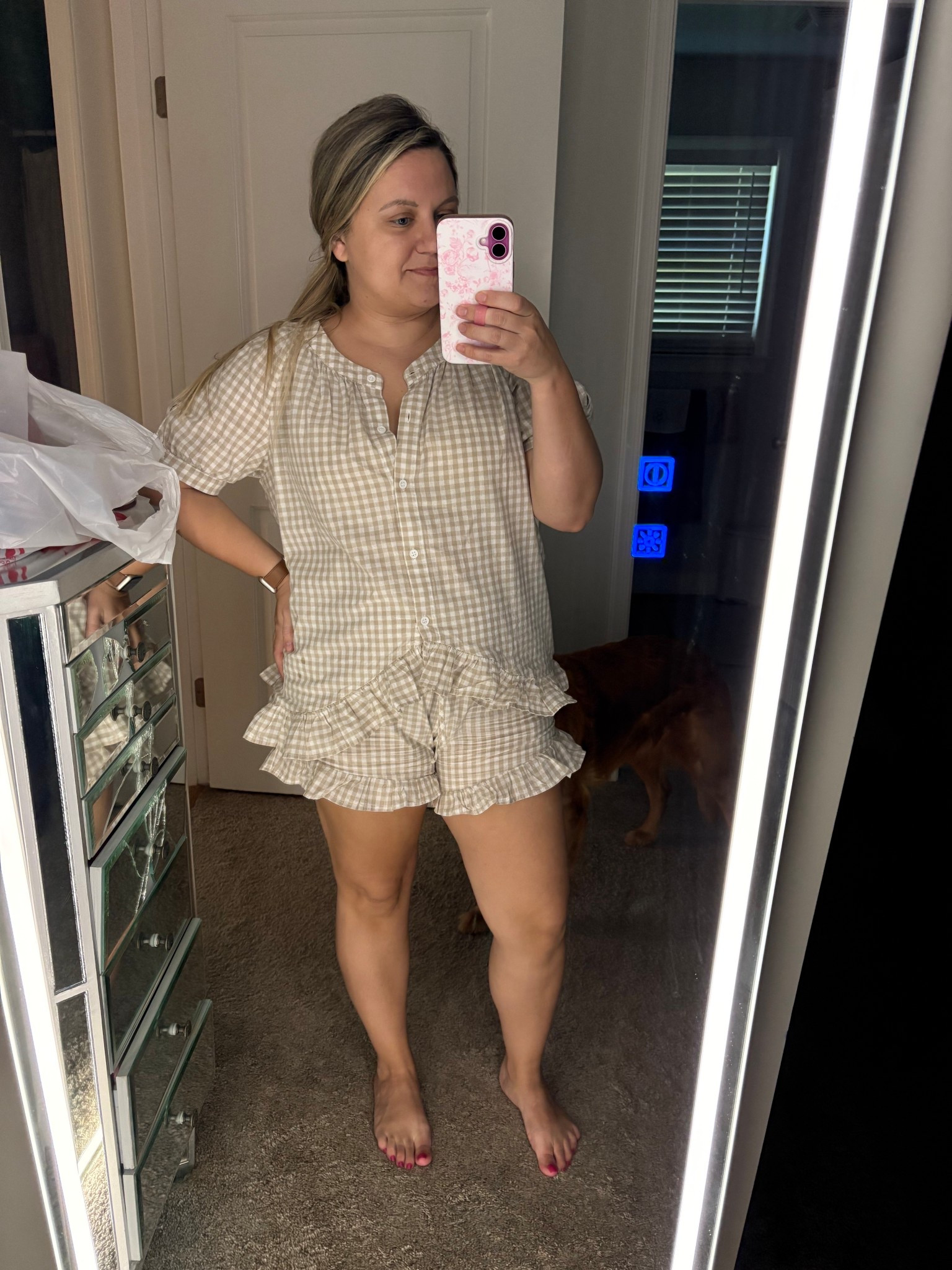 Gingham Amazon set perfect for post partum