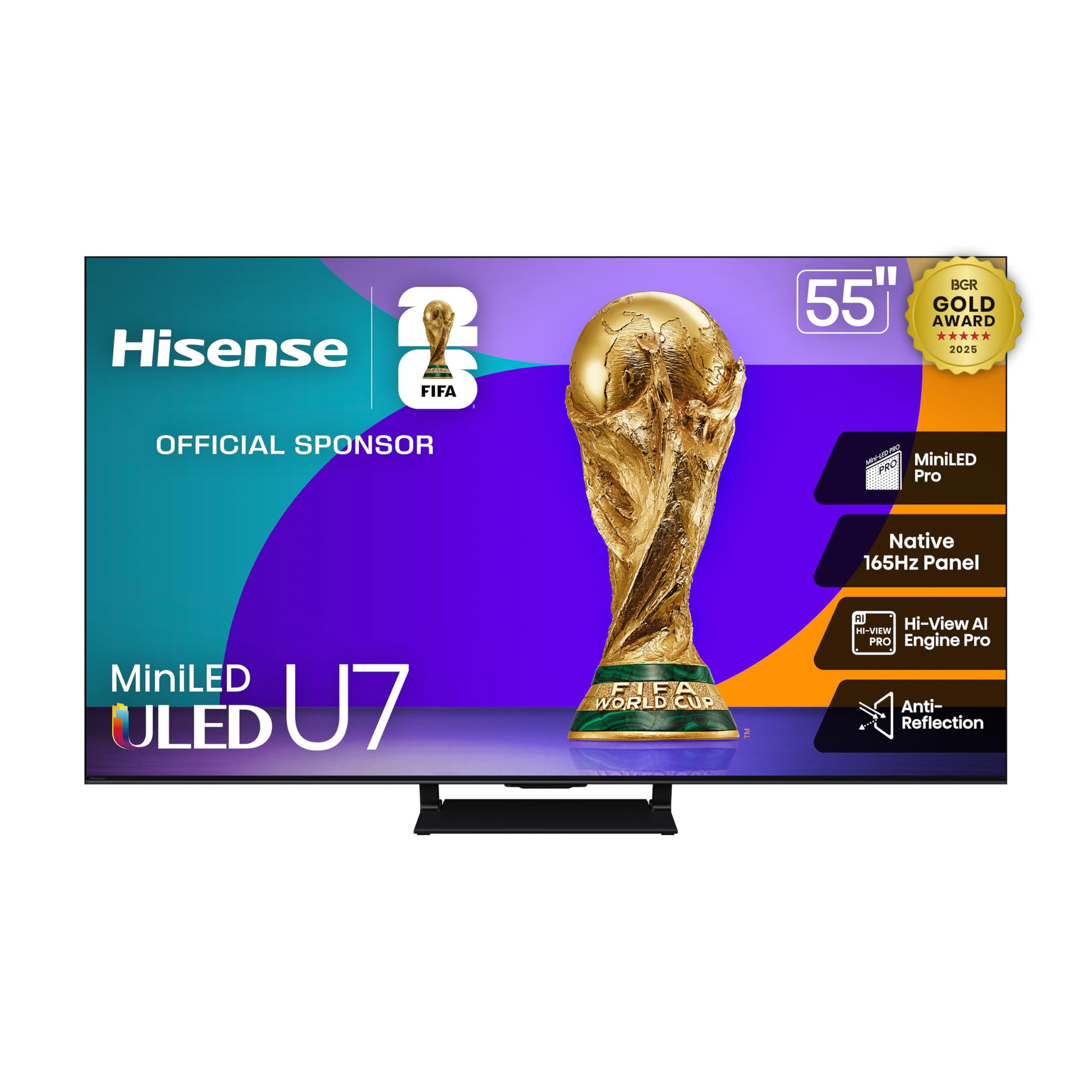 Hisense 55" U7 Mini-LED ULED 4K UHD Best Premium Gaming Google Smart TV (55U75QG, 2025 Model) - Q... | Amazon (US)