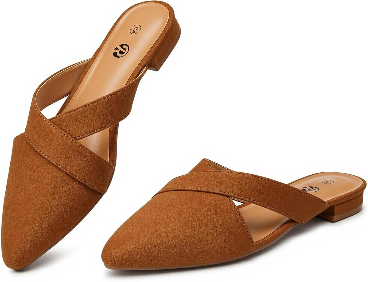 Rekayla Women’s Mules Closed Pointed Toe Backless Loafer Shoes for Women | Amazon (US)