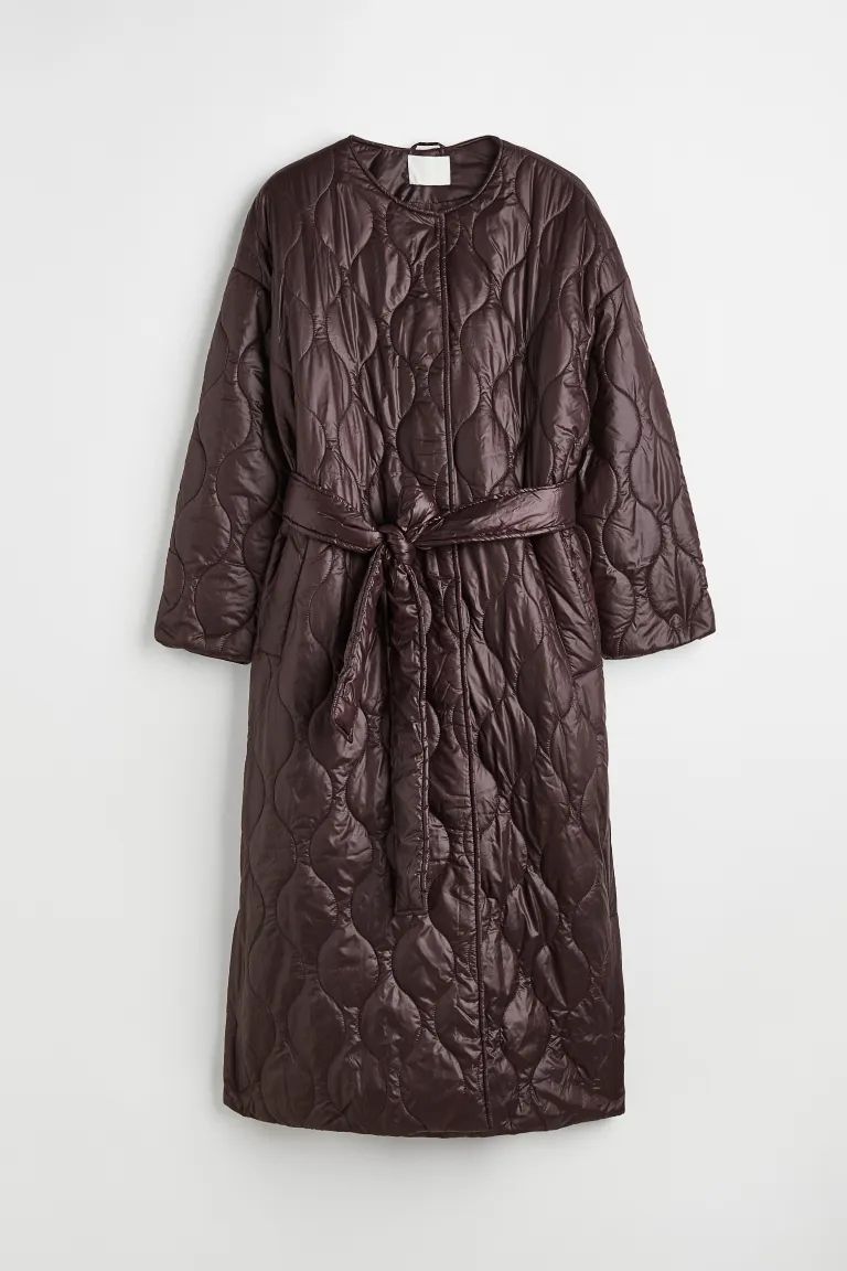 Quilted Tie-belt Coat | H&M (US)