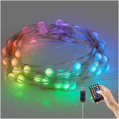 Enbrighten 20-ft Plug-in Silver Indoor String Light Color Changing-Light LED Mini Bulbs with Remo... | Lowe's