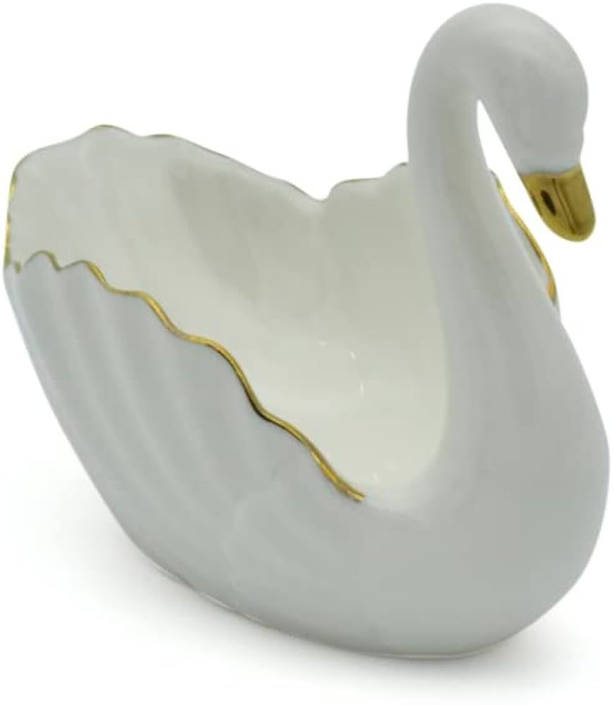 Exembe White Swan Shape Rings Bowl for Jewelry Storage Home Decorate Plated Gold Special Designed... | Amazon (US)