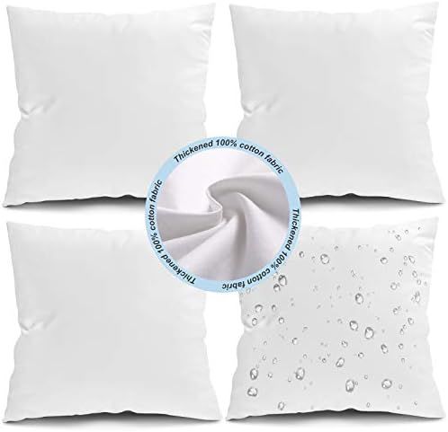 Fixwal 16x16 Outdoor Pillow Inserts - Pack of 4 Waterproof Throw Pillows Insert Square Form for D... | Amazon (US)