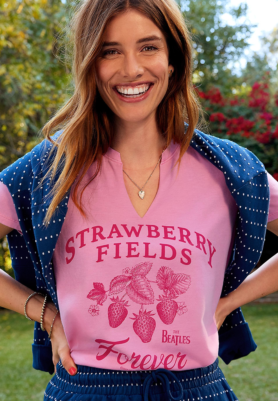 Beatles Strawberry Fields Classic Fit Graphic Tee | Maurices