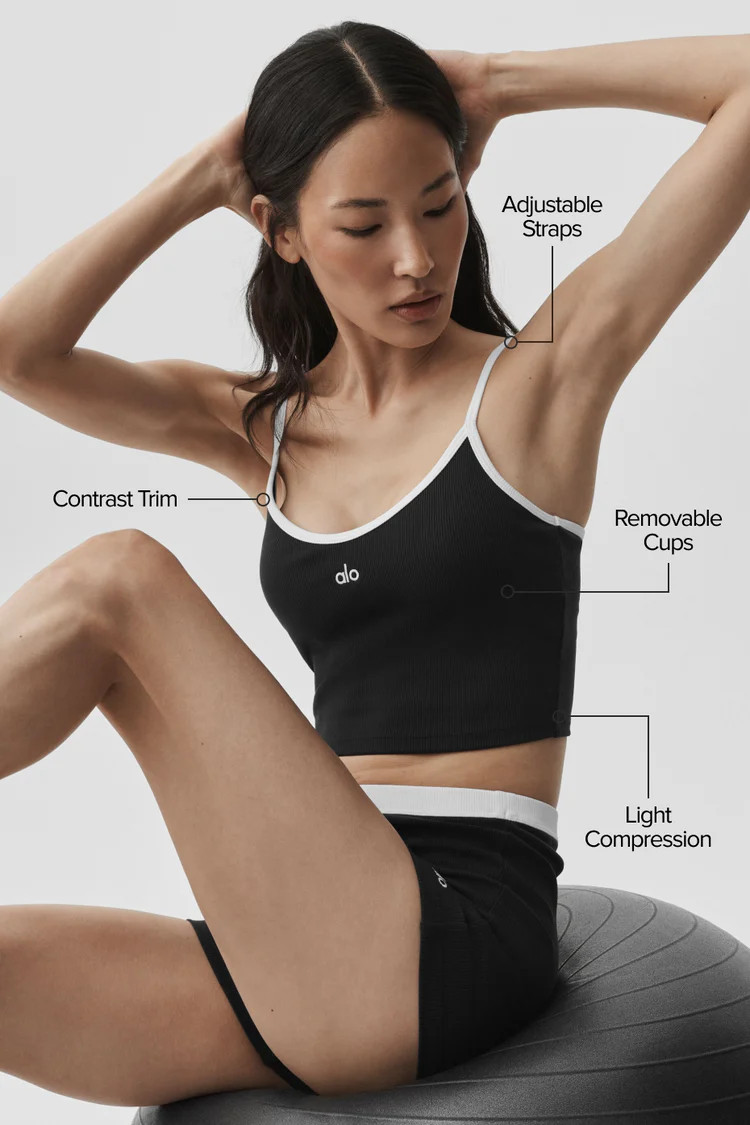 Goddess Ribbed First Pick Bra Tank | Alo Yoga