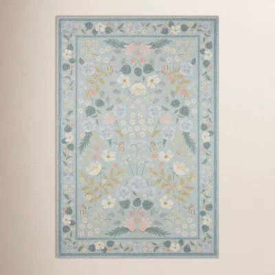 Rifle Paper Co. x Loloi Cotswolds Sky Area Rug | Wayfair North America