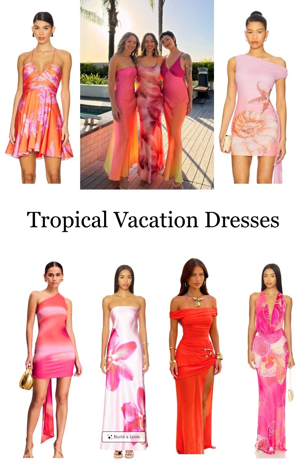 Gorgeous tropical vacation dresses! The theme is pink, yellow and orange  :) 

#LTKTravel #LTKSeasonal