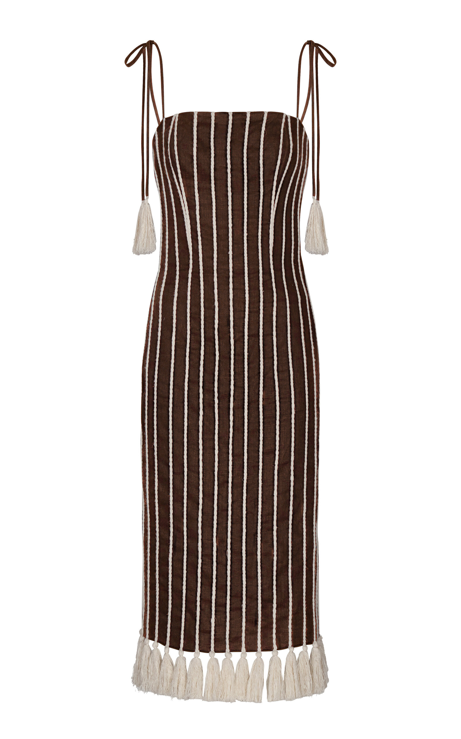 Postales Embroidered Linen Midi Dress | Moda Operandi (Global)
