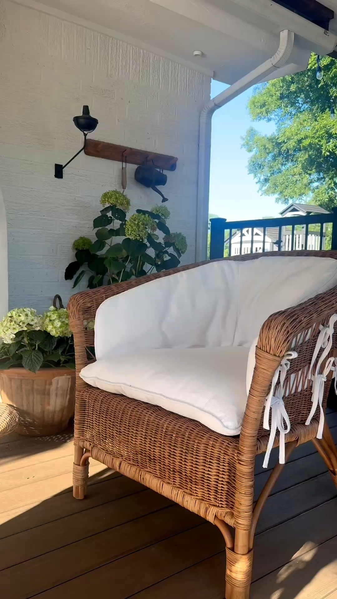 @oliveateliers new Sentimentalist collection is so good! The chairs are currently out of stock but coming back in the fall. The wicker hydrangea vase is so cute!! Linking my favorite items here! Rattan furniture. Cottage vibes. Patio. Porch. Deck furniture.

#LTKHome #LTKSeasonal